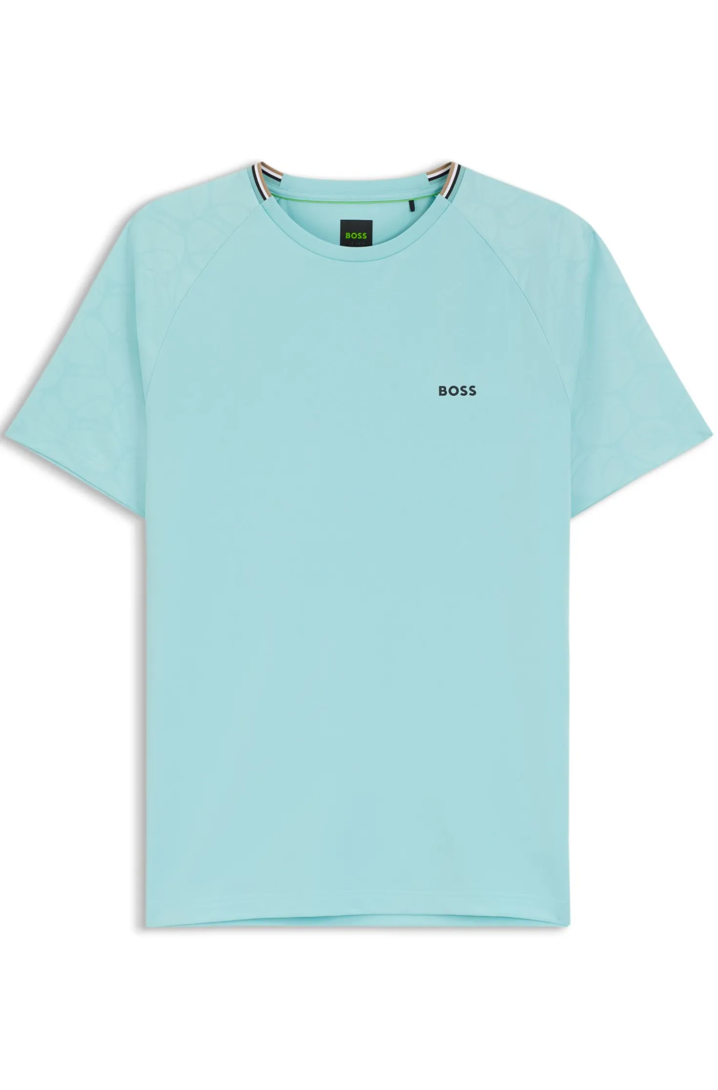 Active moisture-wicking T-shirt with tennis-ball embossing