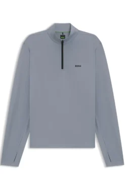 Active quarter-zip sweatshirt with moisture management