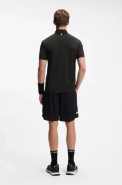 Active quick-dry polo shirt with signature stripe