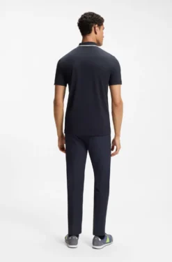 Active Slim-fit polo shirt in moisture-wicking stretch cotton