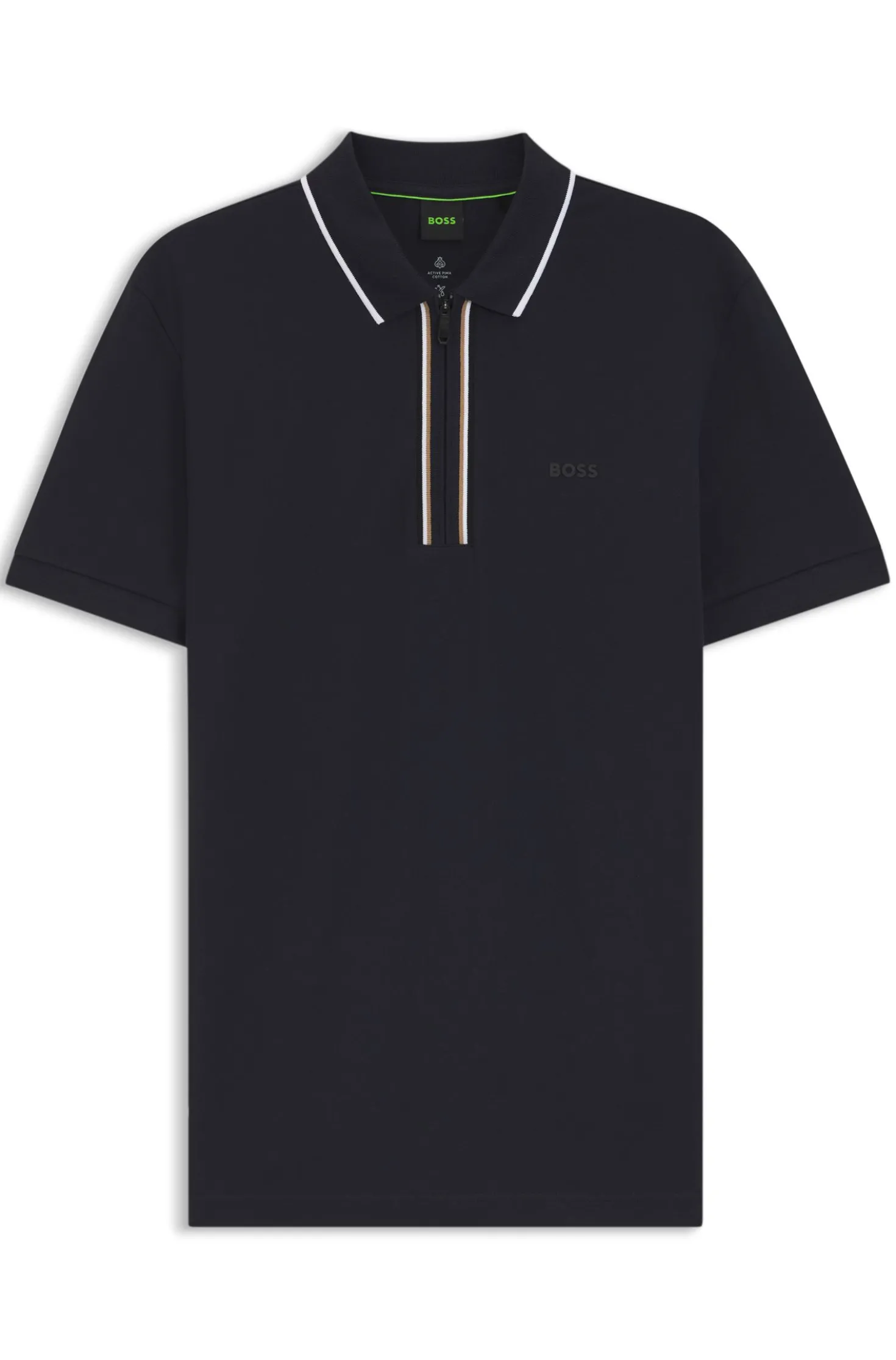 Active Slim-fit polo shirt in moisture-wicking stretch cotton