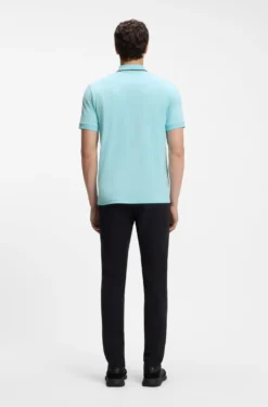 Active Slim-fit polo shirt in moisture-wicking stretch cotton