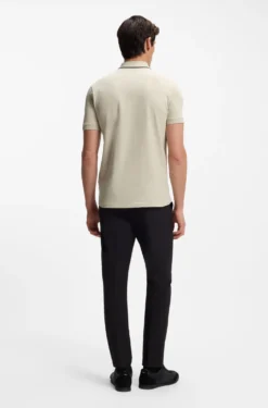 Active Slim-fit polo shirt in moisture-wicking stretch cotton