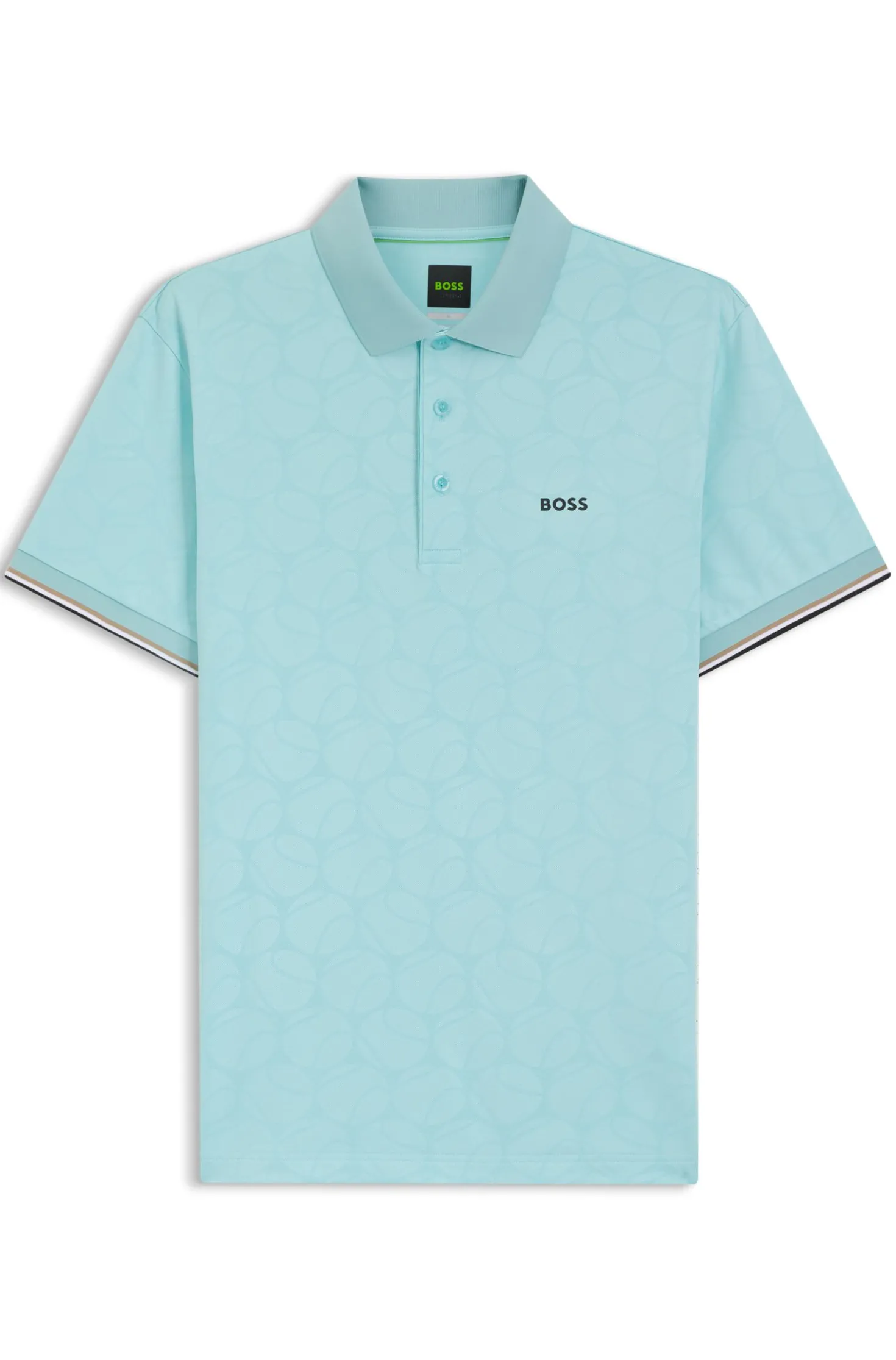 Active Slim-fit polo shirt with embossed tennis-ball pattern