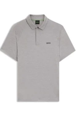 Active slim-fit polo shirt with thermoregulating performance
