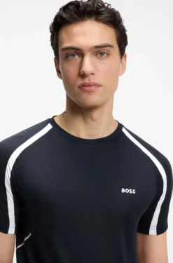 Active Slim-fit T-shirt in stretch fabric with contrast inserts
