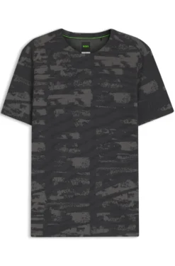 Active Slim-fit T-shirt with jacquard pattern