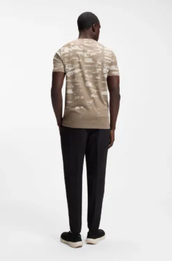 Active Slim-fit T-shirt with jacquard pattern