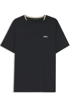 Active slim-fit T-shirt with signature-stripe collar