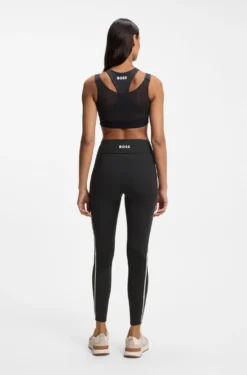 Active sports bra with mesh insert