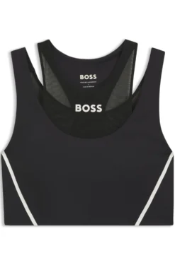 Active sports bra with mesh insert
