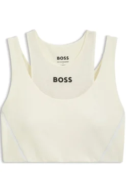 Active sports bra with mesh insert