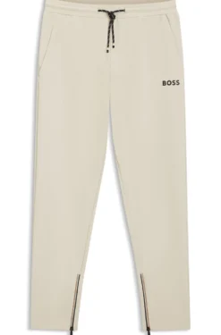 Active Stretch-gabardine tracksuit bottoms with zipped hems