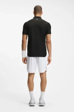 Active Stripe-jersey slim-fit polo shirt with four-way stretch