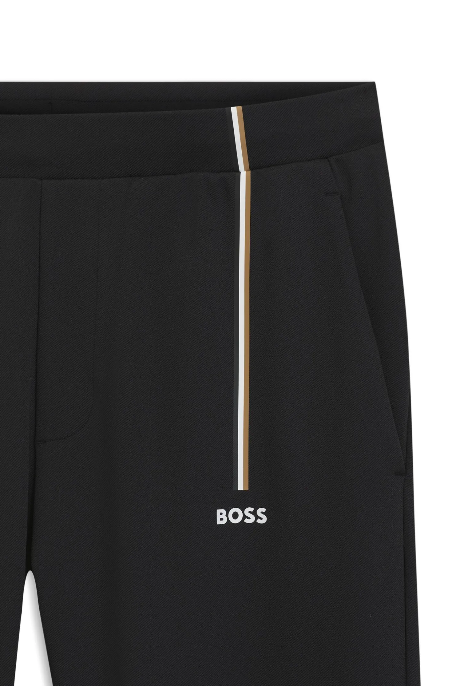 Active tracksuit bottoms in thermoregulating stretch gabardine