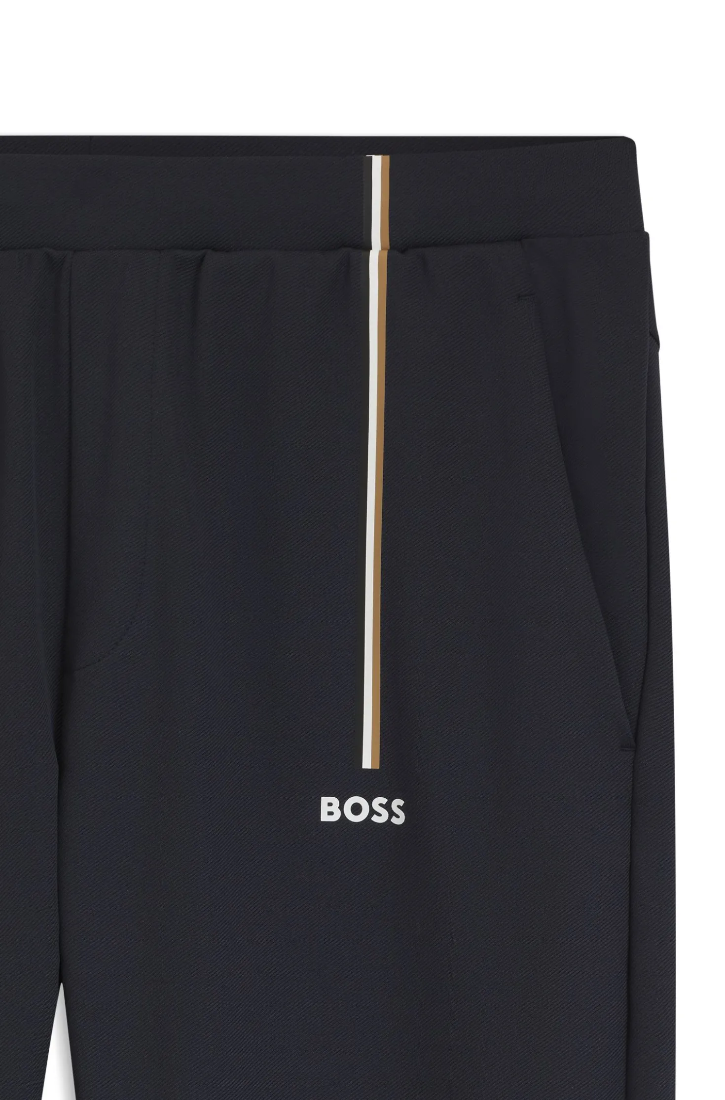 Active tracksuit bottoms in thermoregulating stretch gabardine