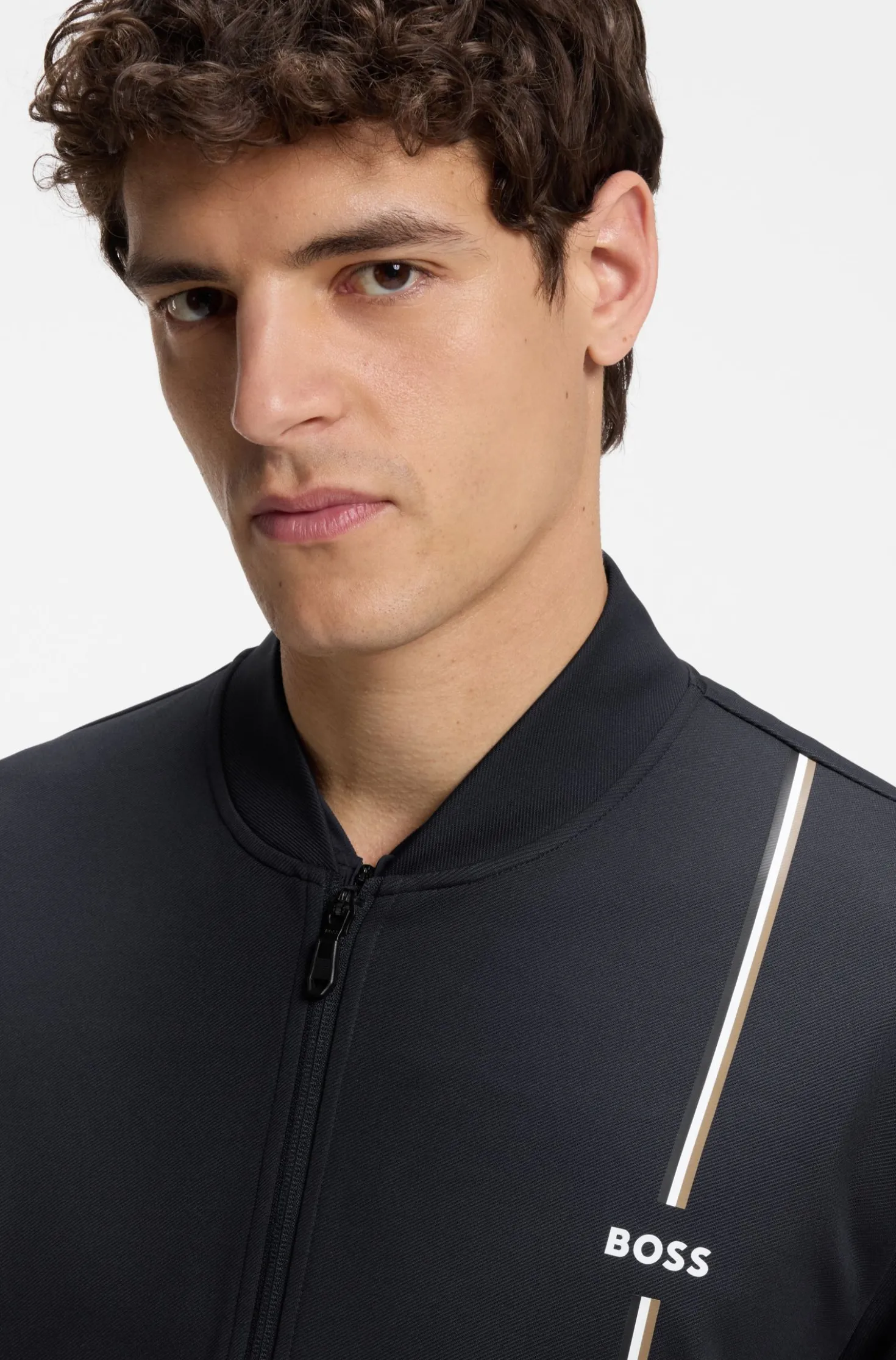 Active zip-up sweatshirt with moisture management