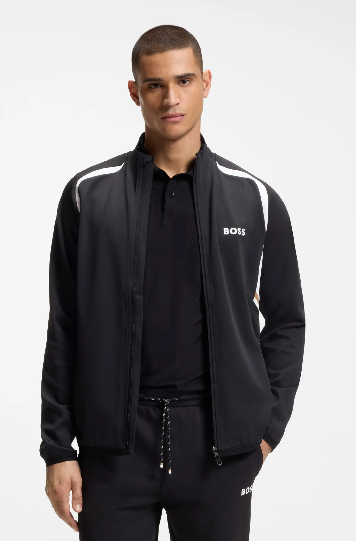 Active Zip-up sweatshirt with temperature-regulating performance