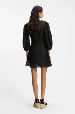 A-line dress with embroidered details