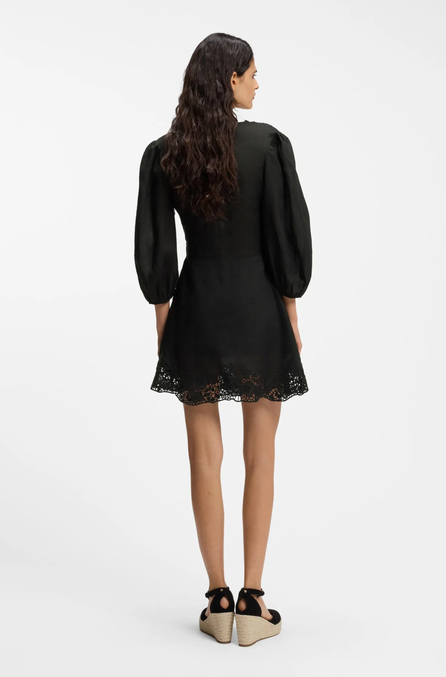 A-line dress with embroidered details