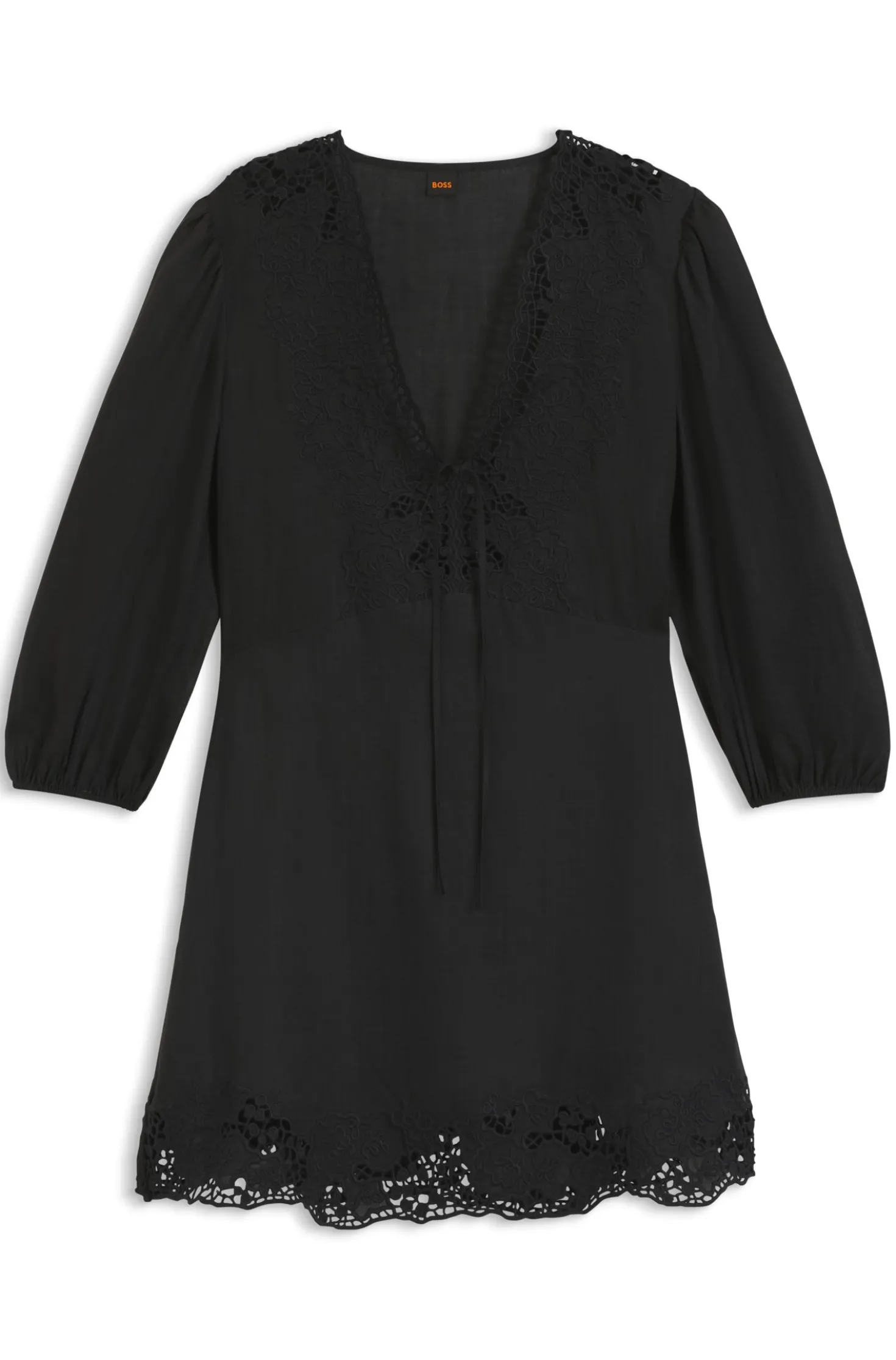 A-line dress with embroidered details