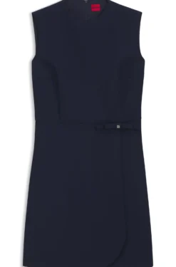 A-line dress with logo bow detail