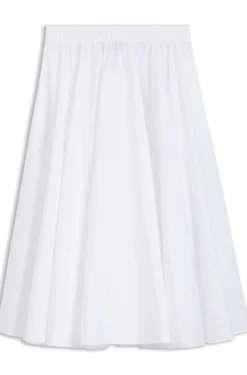 A-line skirt in cotton poplin