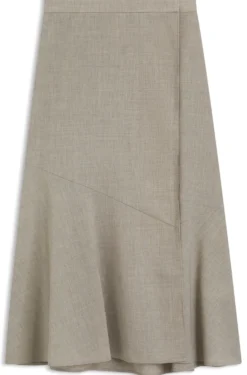 A-line skirt in melange virgin wool