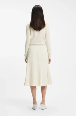 A-line wrap skirt in stretch cotton