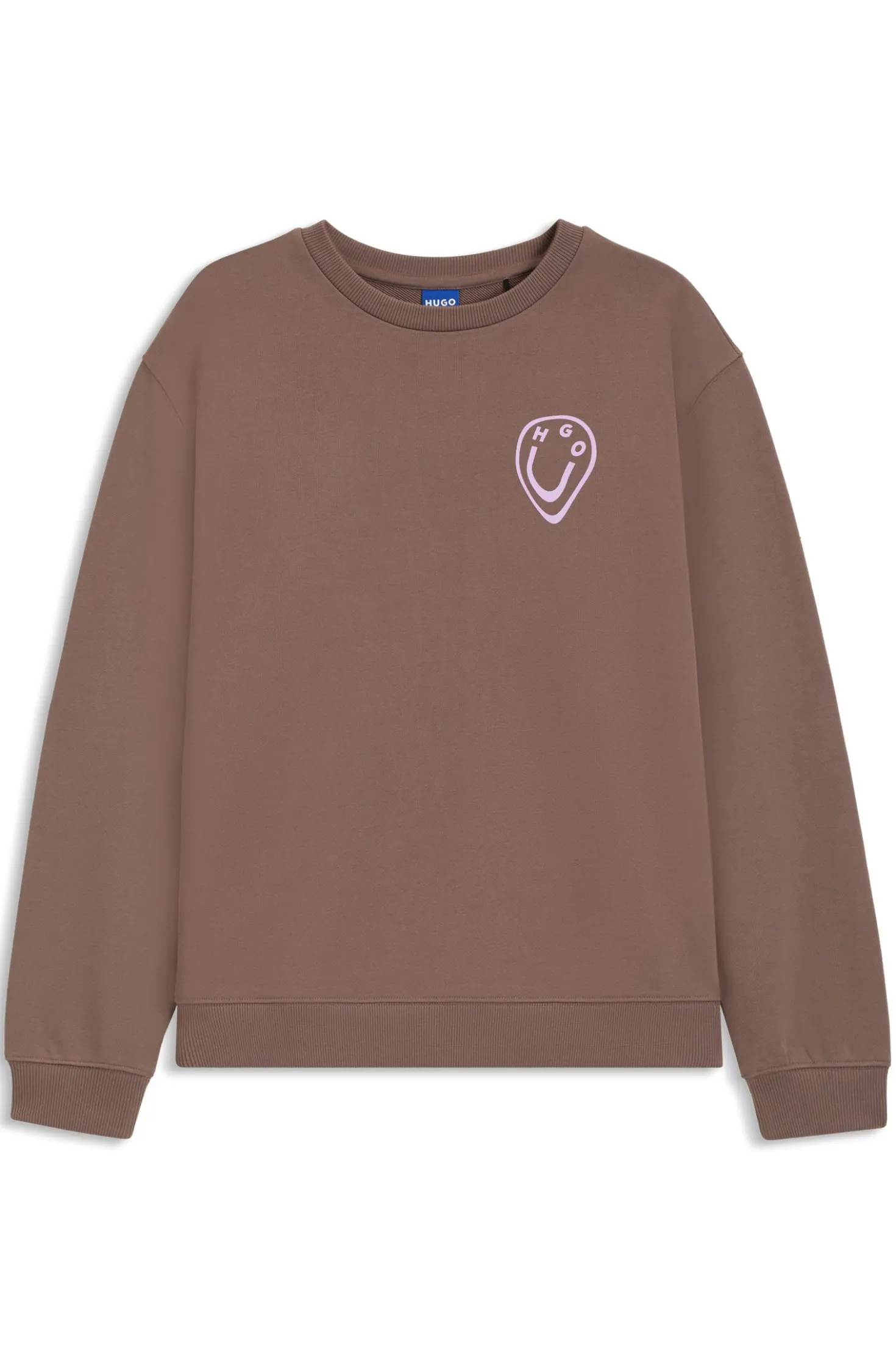 All-gender sweatshirt with Happy HUGO artwork