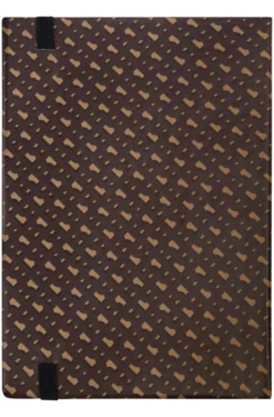 A5 monogram-pattern notebook and ballpoint pen set