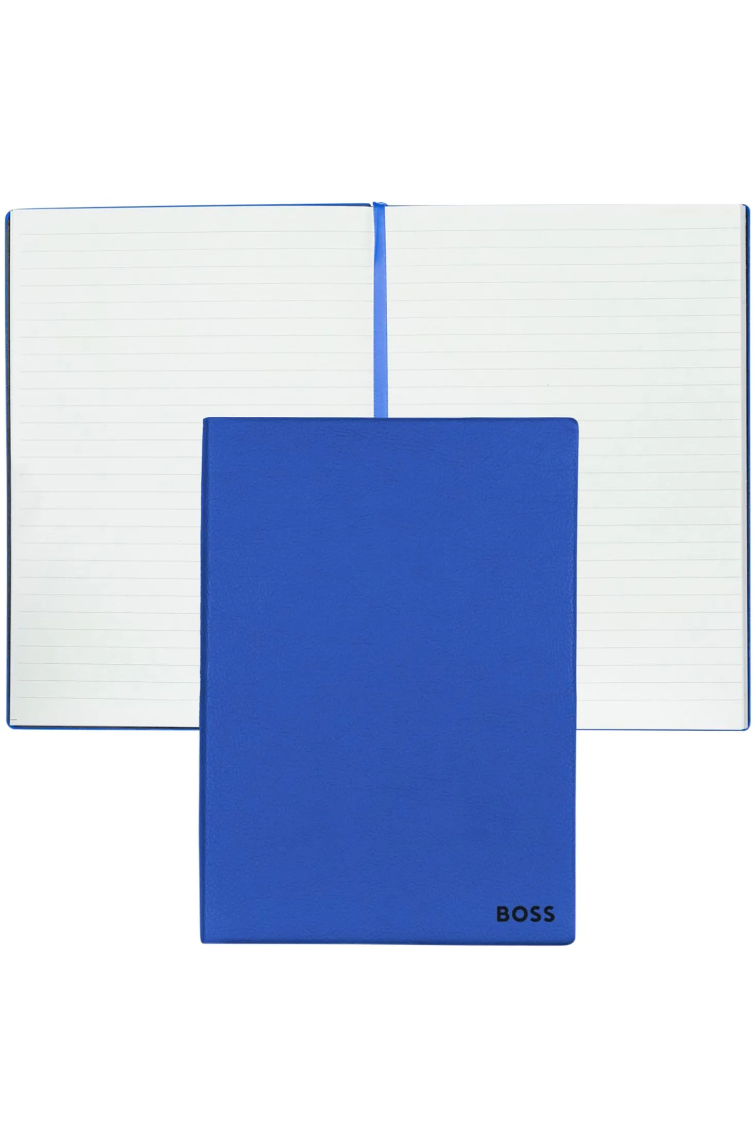 A5 notebook in blue faux leather