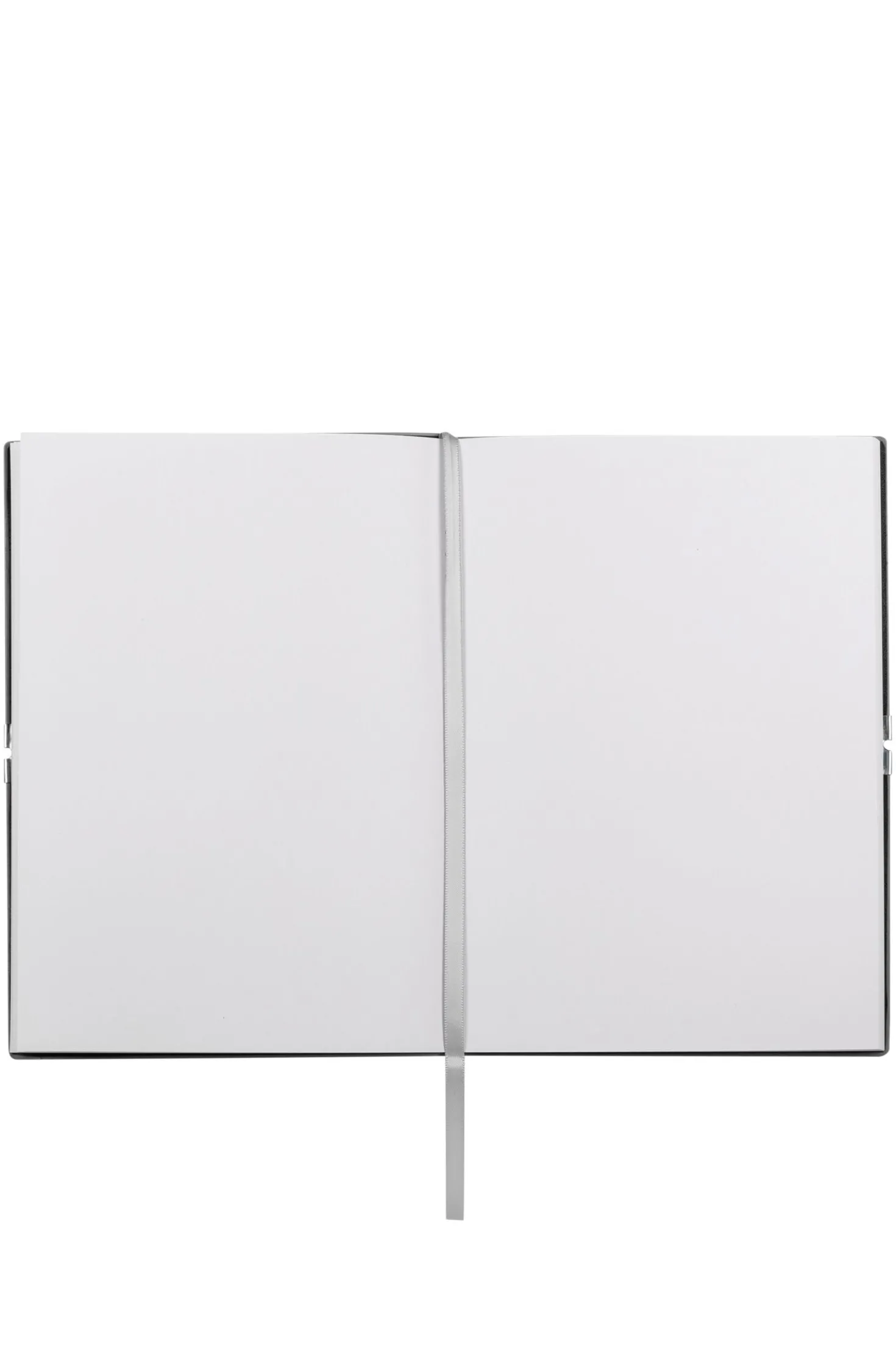 A5 notebook in grey faux leather with elasticated band
