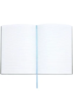 A5 notebook in pastel-blue faux leather