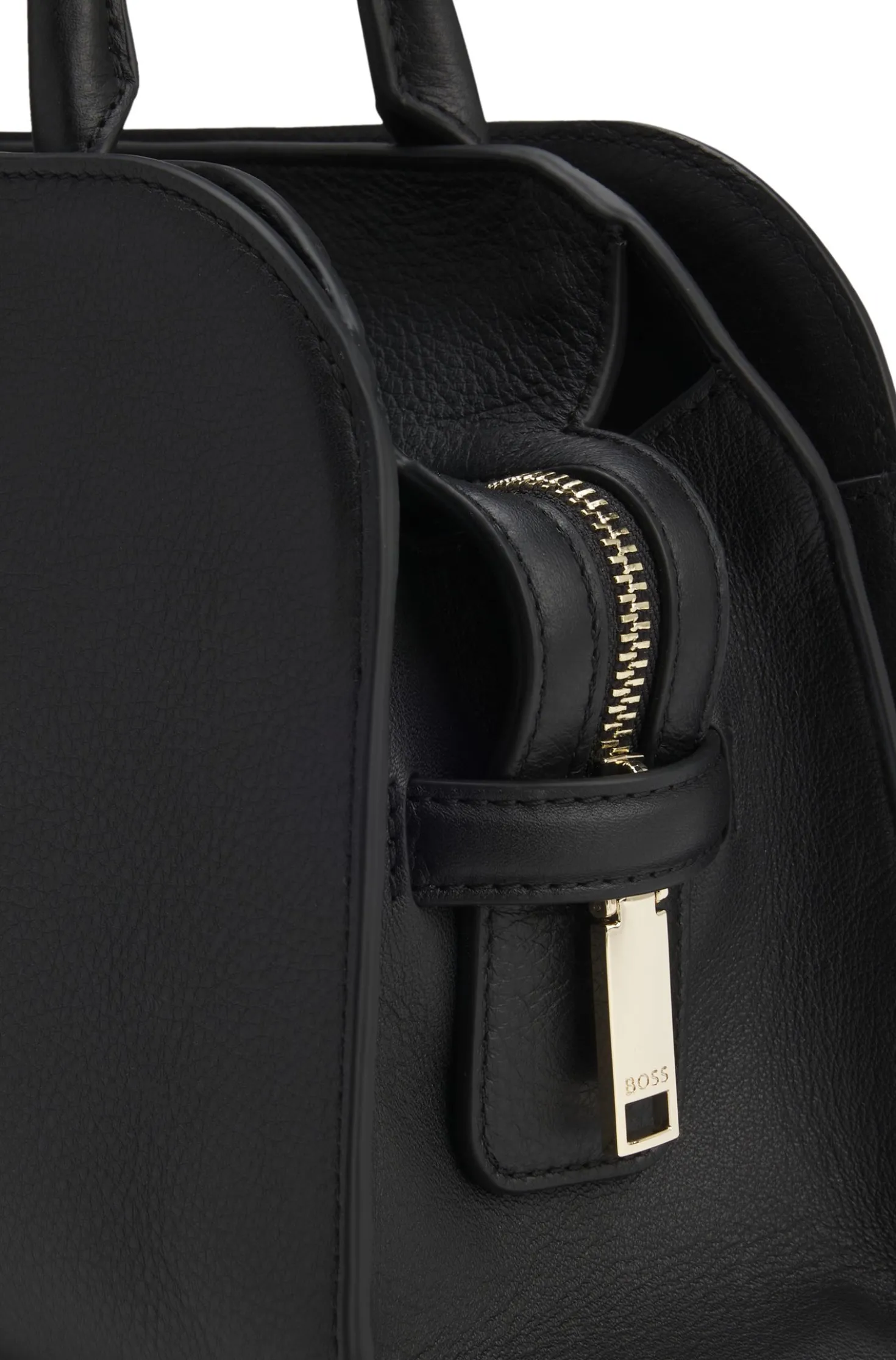 Ariell bowling bag in leather with Double B monogram