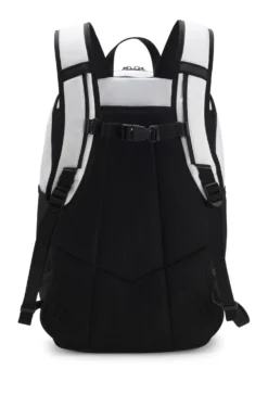 Backpack in structured fabric with logo and signature stripe