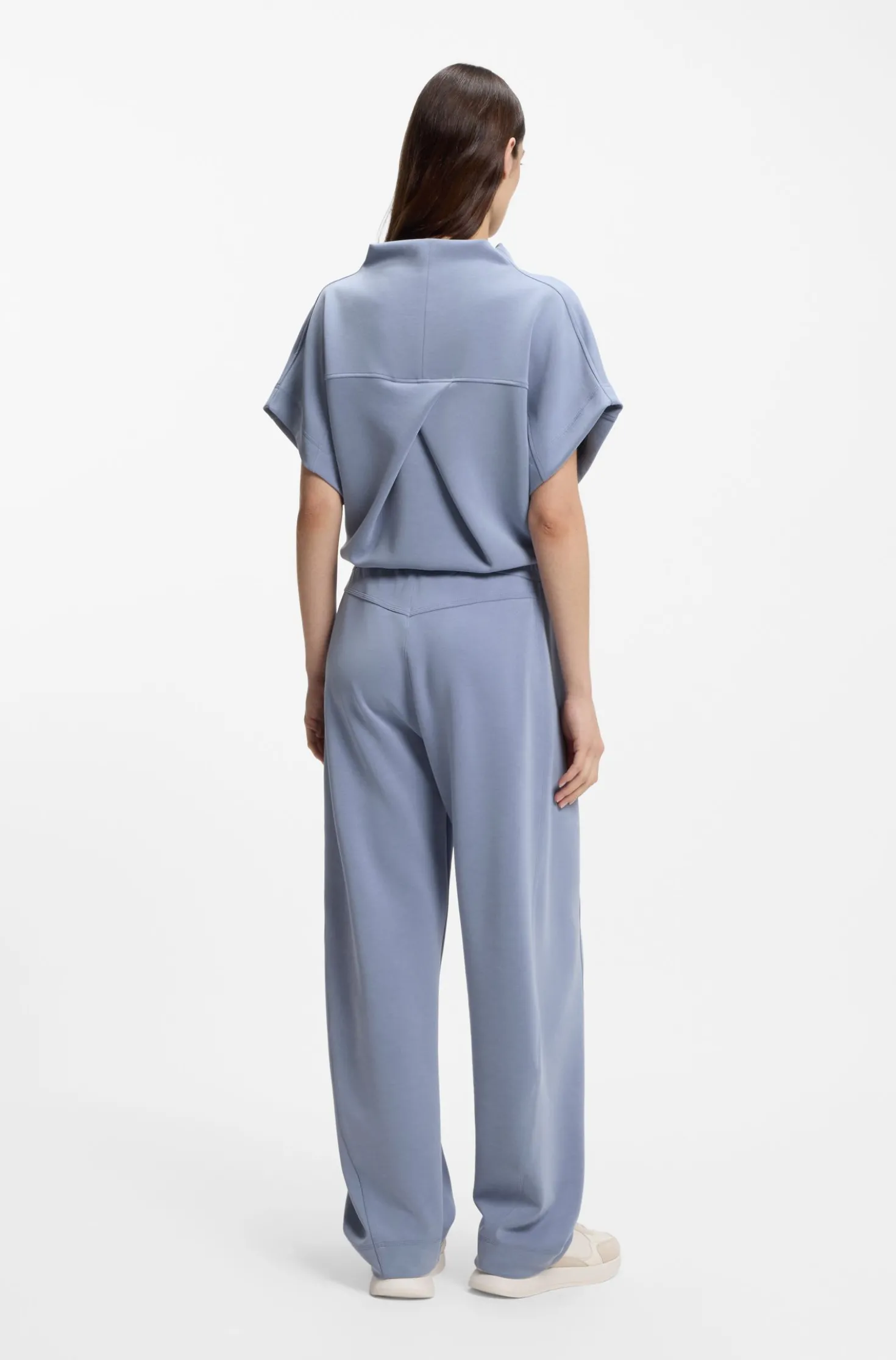 Balloon-fit tracksuit bottoms with logo embroidery