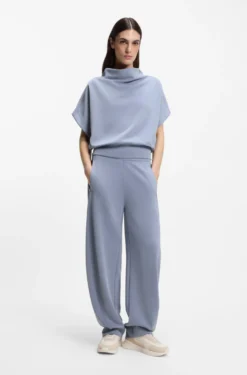 Balloon-fit tracksuit bottoms with logo embroidery