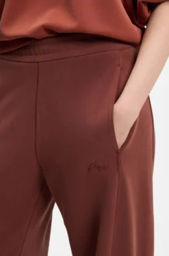 Balloon-fit tracksuit bottoms with logo embroidery
