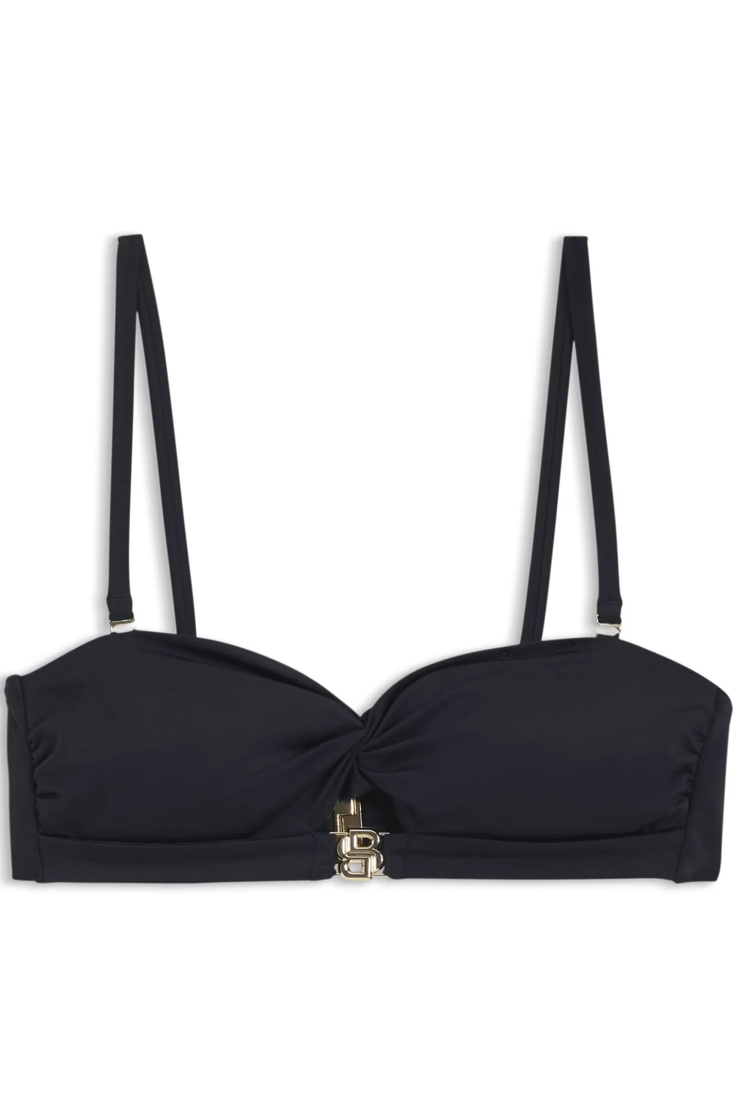 Bandeau bikini top with Double B monogram