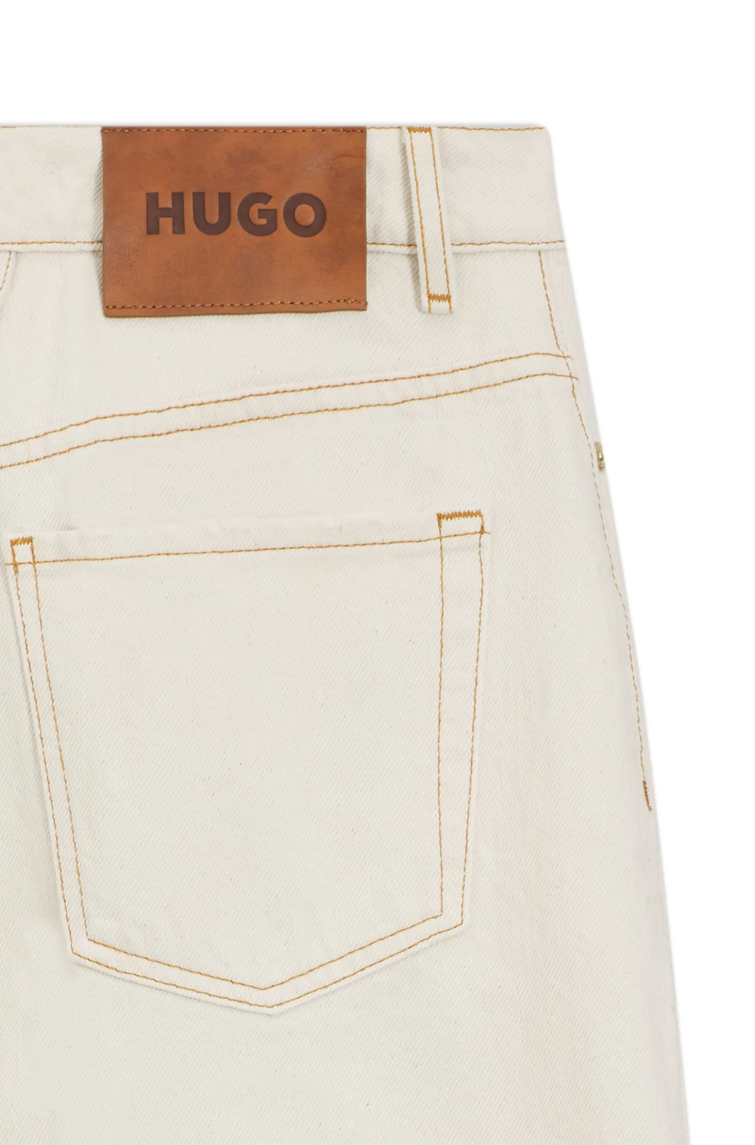 Barrel-fit jeans in ecru denim