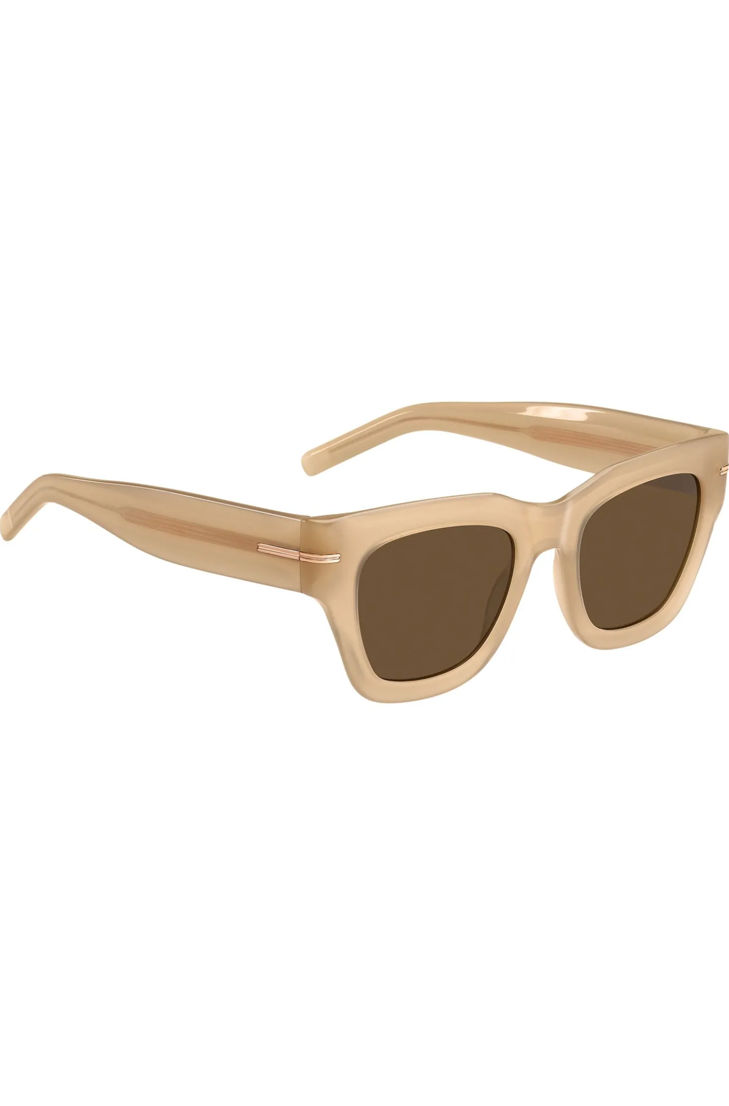 Beige-acetate sunglasses with signature gold-tone detail