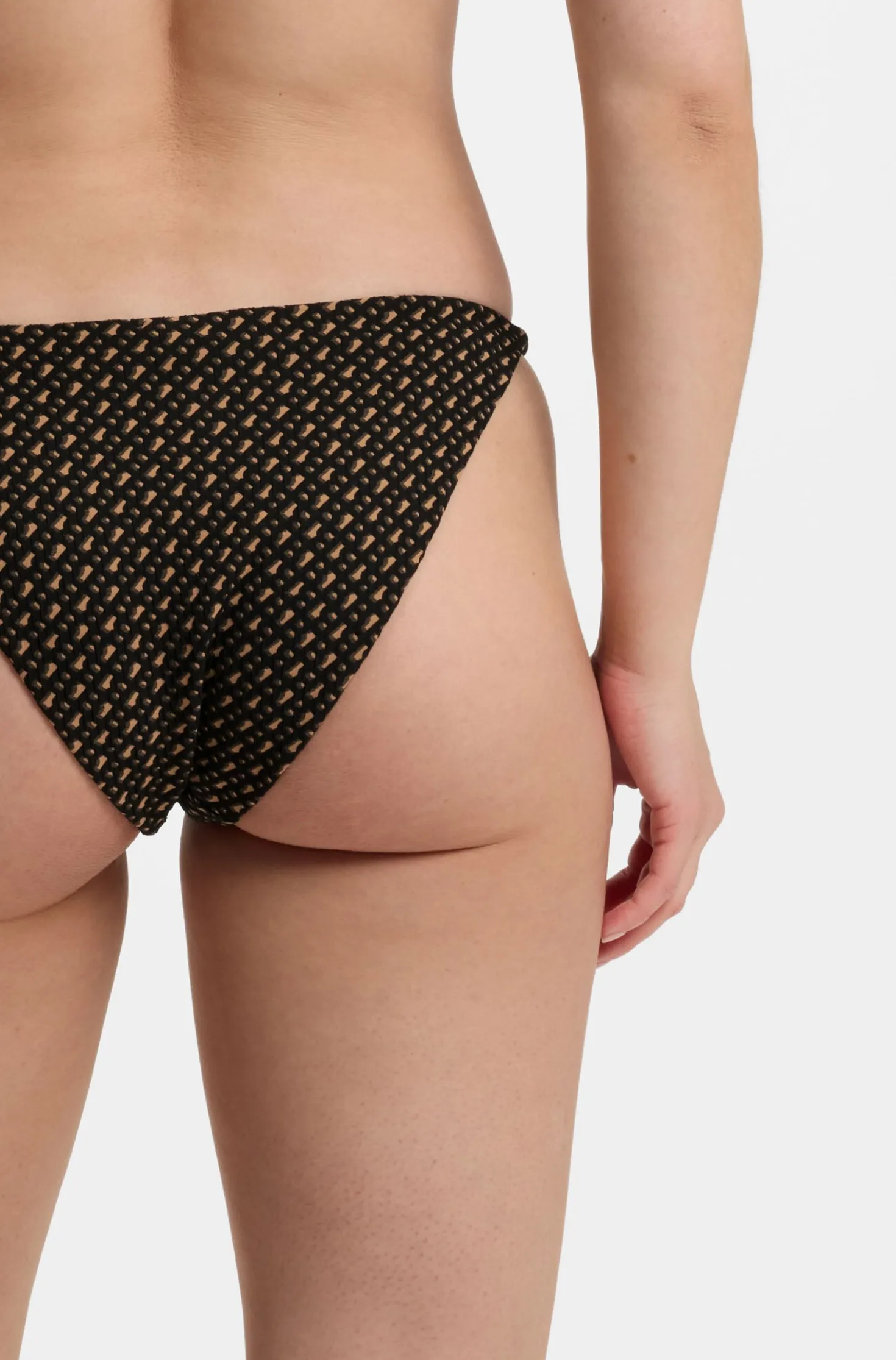 Bikini bottoms with monogram jacquard