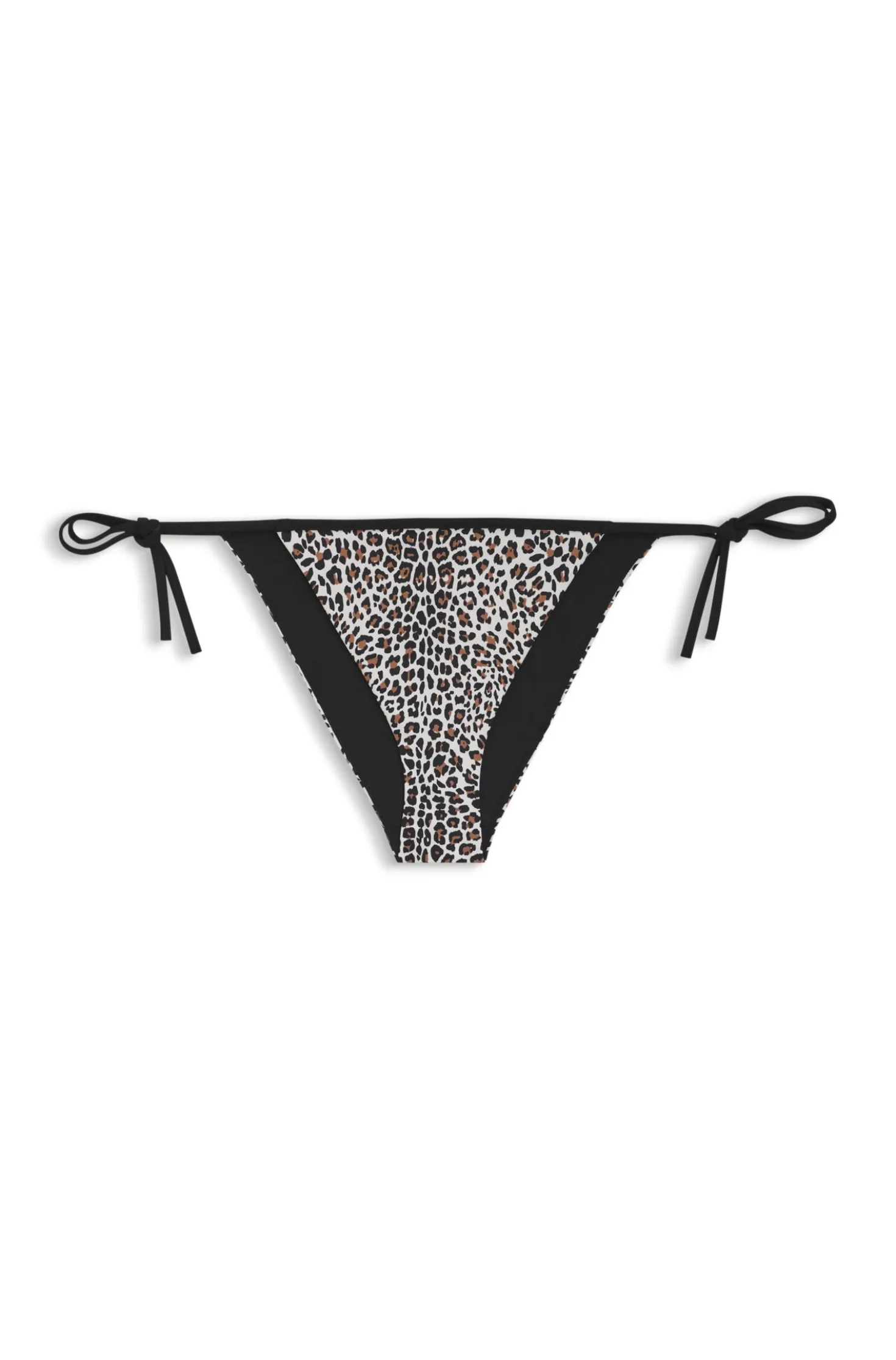 Bikini bottoms with printed stacked logos