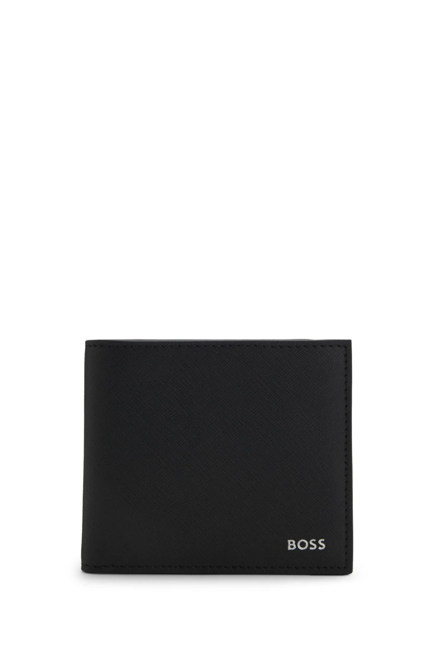 Billfold wallet with foil-embossed logo