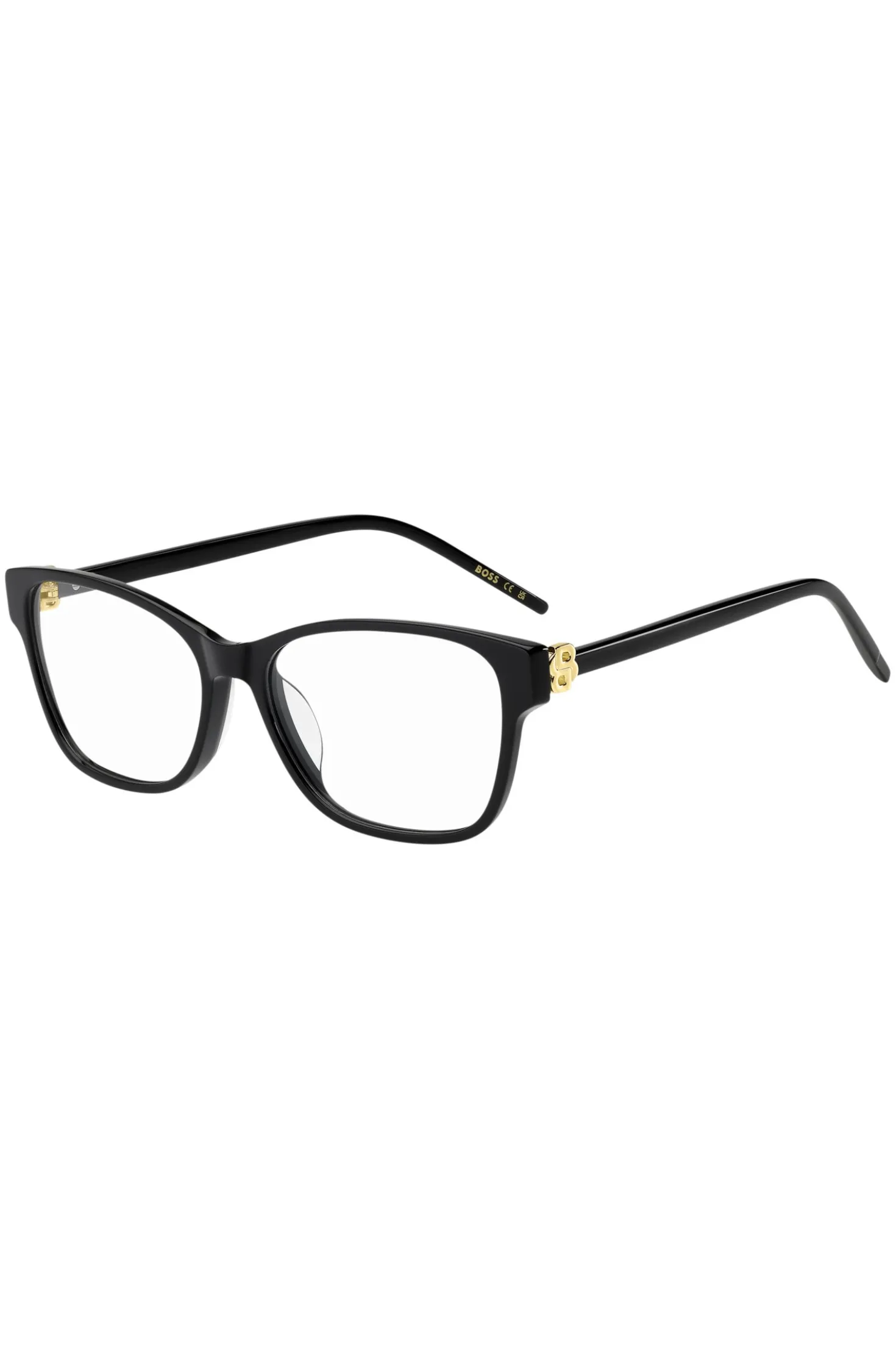 Black-acetate optical frames with Double B monogram