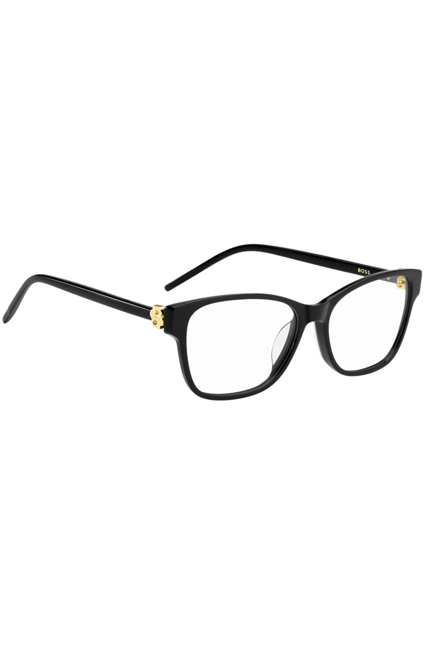 Black-acetate optical frames with Double B monogram