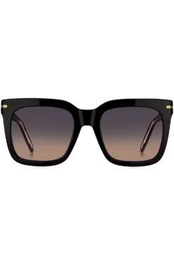 Black-acetate sunglasses with gold-tone hardware