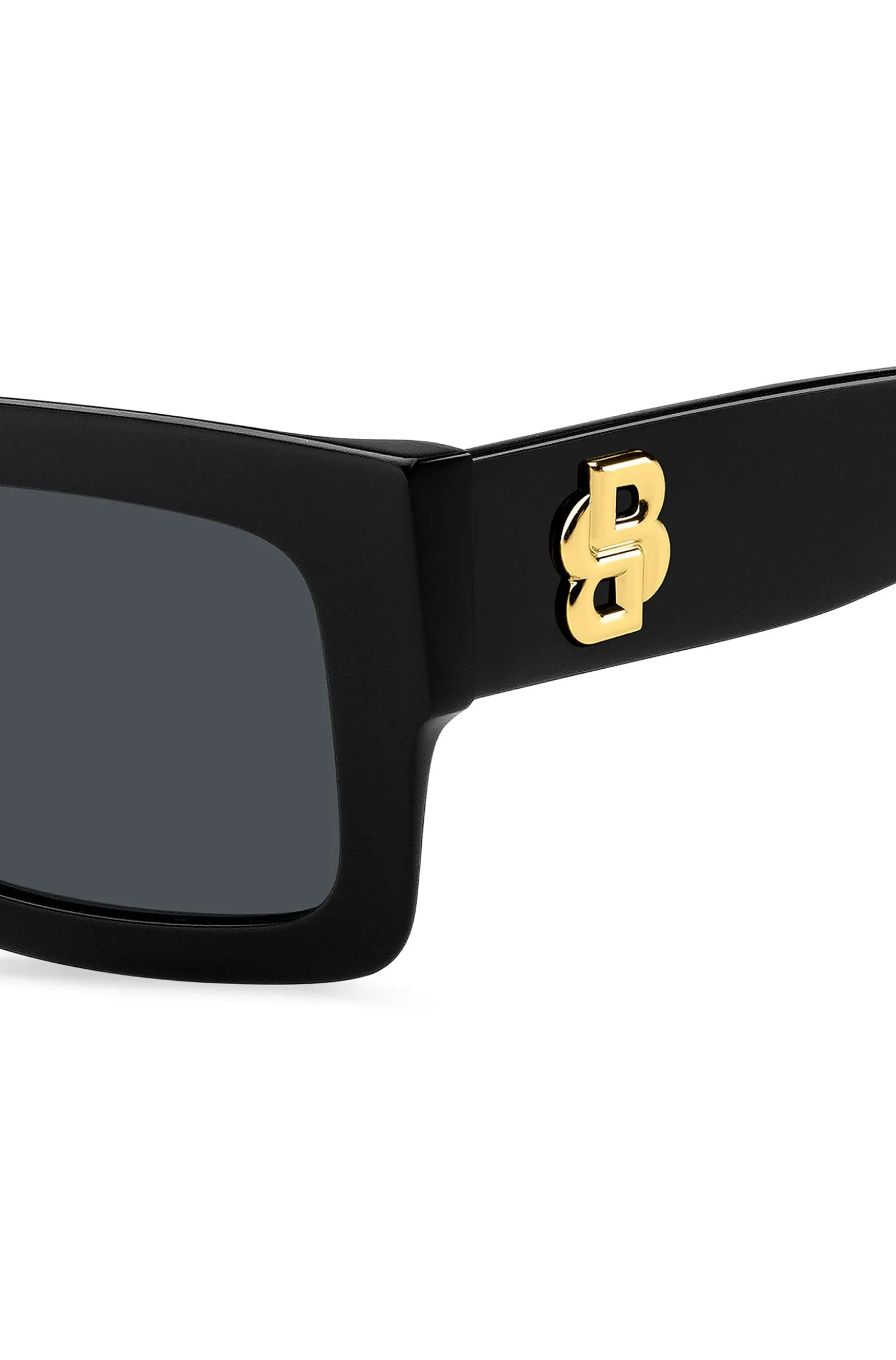 Black-acetate sunglasses with Double B monogram