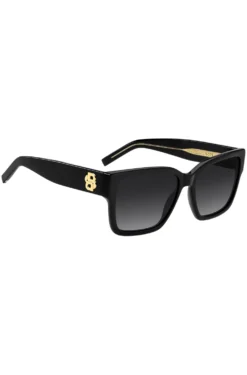 Black-acetate sunglasses with Double B monogram